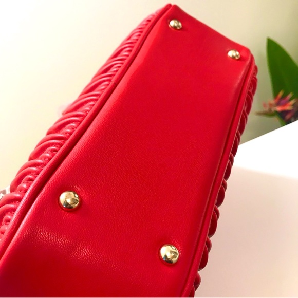 Valentino Orlandi Quilted Red Bag New - Picture 8 of 16